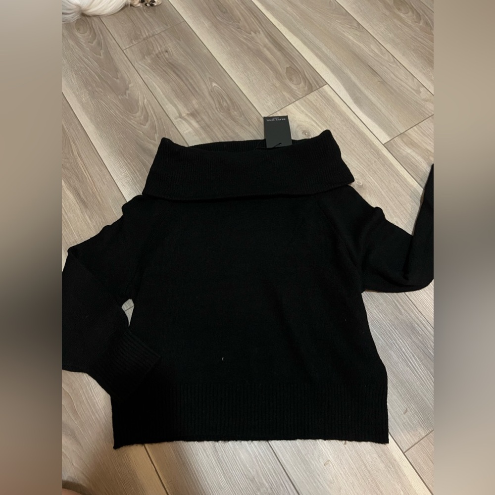 Black off the shoulder sweater